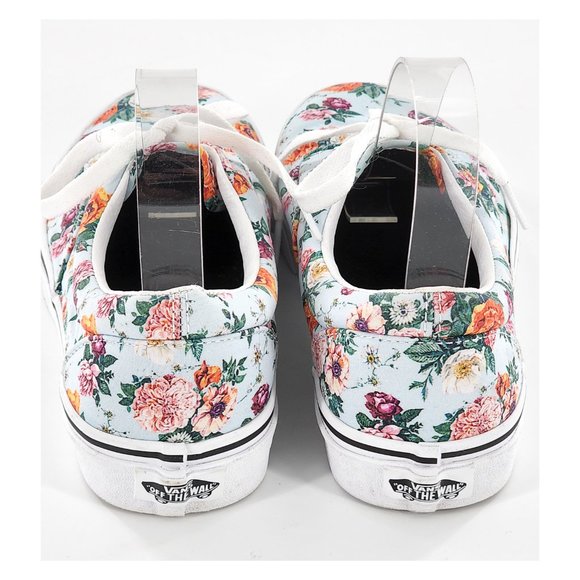 VANS Floral Print Lace Up Canvas Sneakers Unisex - Picture 8 of 12
